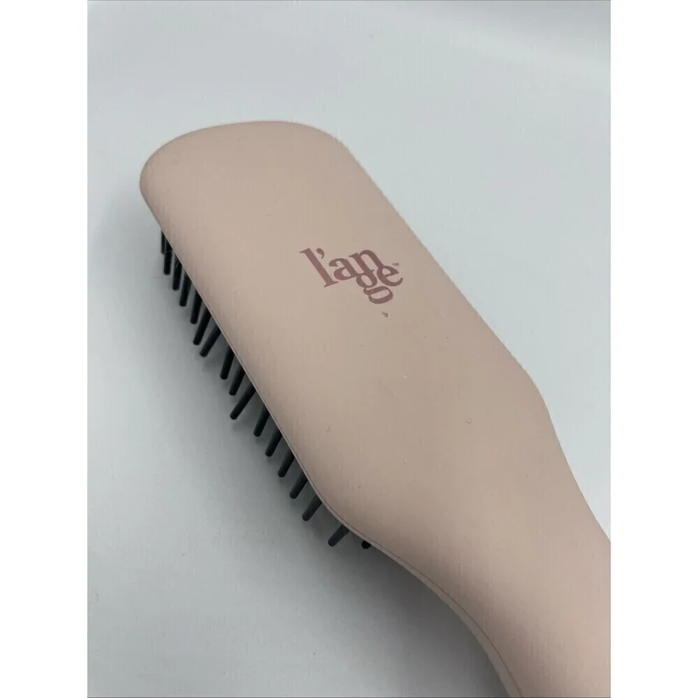 L'ange Hair Le Vite Ceramic Straightening Brush Blush Anti-Frizz Adjustable Heat